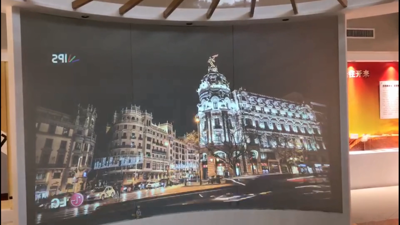 Película de pantalla de proyección de doble cara autoadhesiva para sala de exposiciones