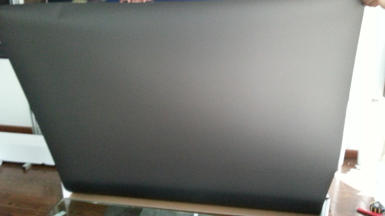 Película de pantalla de proyección negra auto adhesiva mascota 